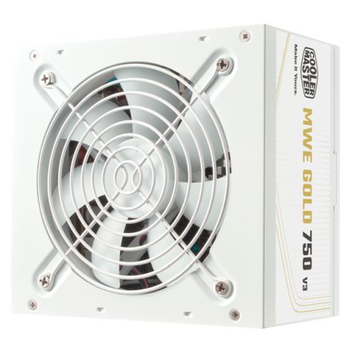 Cooler Master 750W MWE Gold V3 ATX 3.1 PSU, Fully Wired, HDB Bearing Fan, 80+ Gold, White Cooler Master 750W MWE Gold V3 ATX 3.1 PSU, Fully Wired, HDB Bearing Fan, 80+ Gold, White